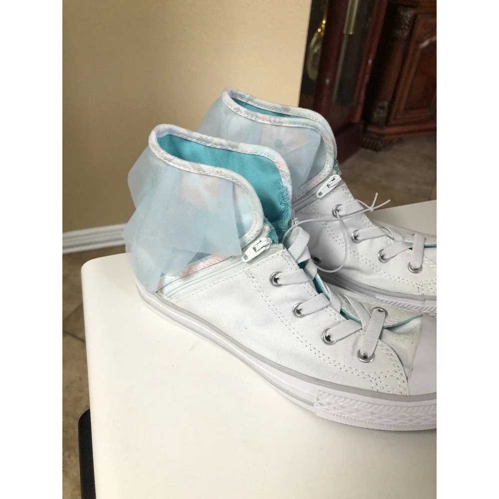 Converse Chuck Taylor All Star Block Party Hi Top Girls Size 3 White Blue
